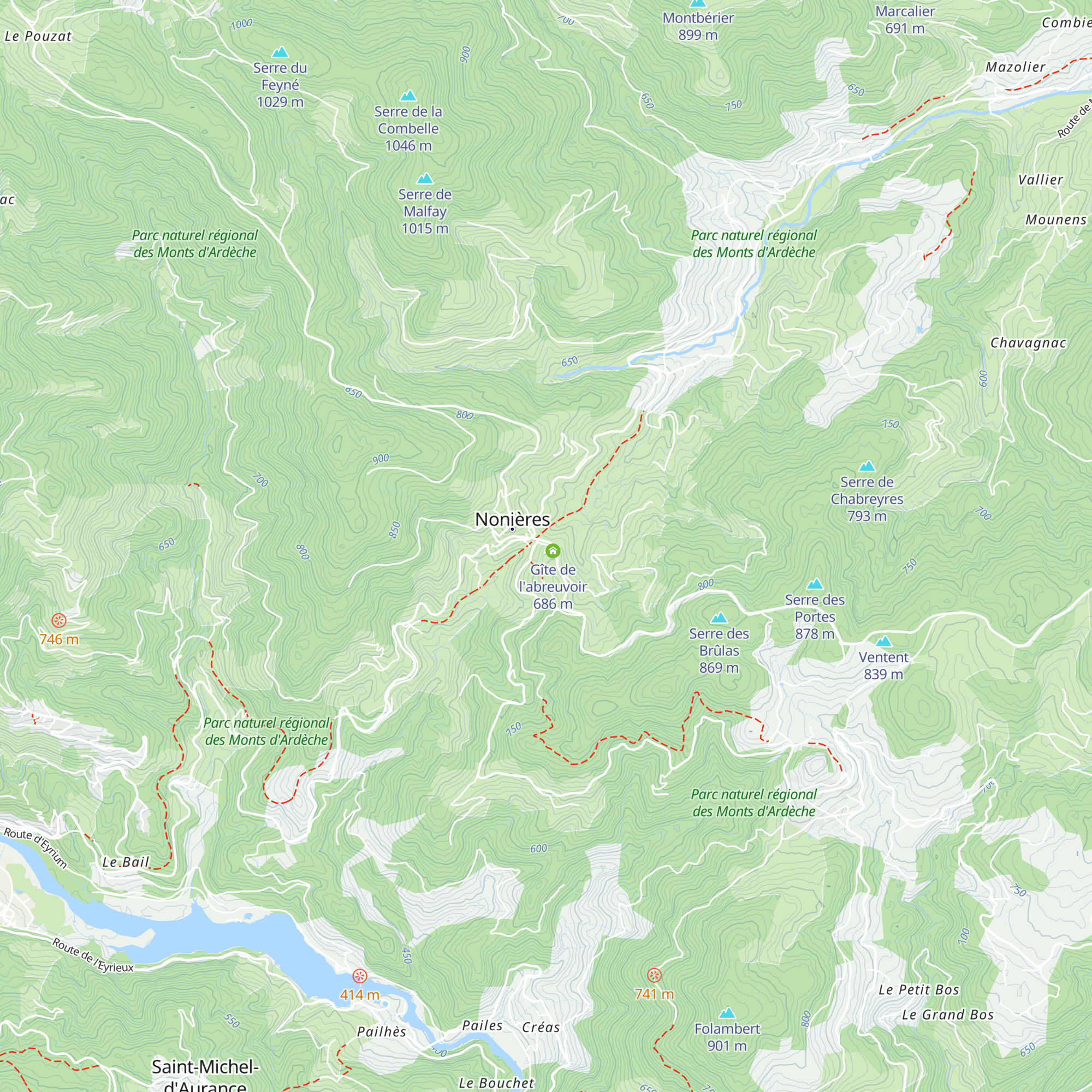 Gîte d'étape map