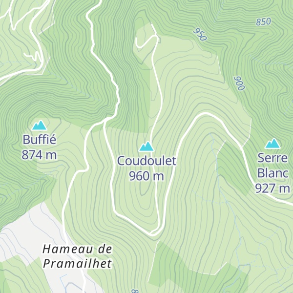Map of Coudoulet
