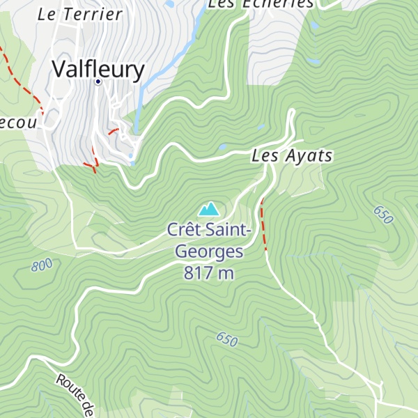 Map of Crêt Saint-Georges