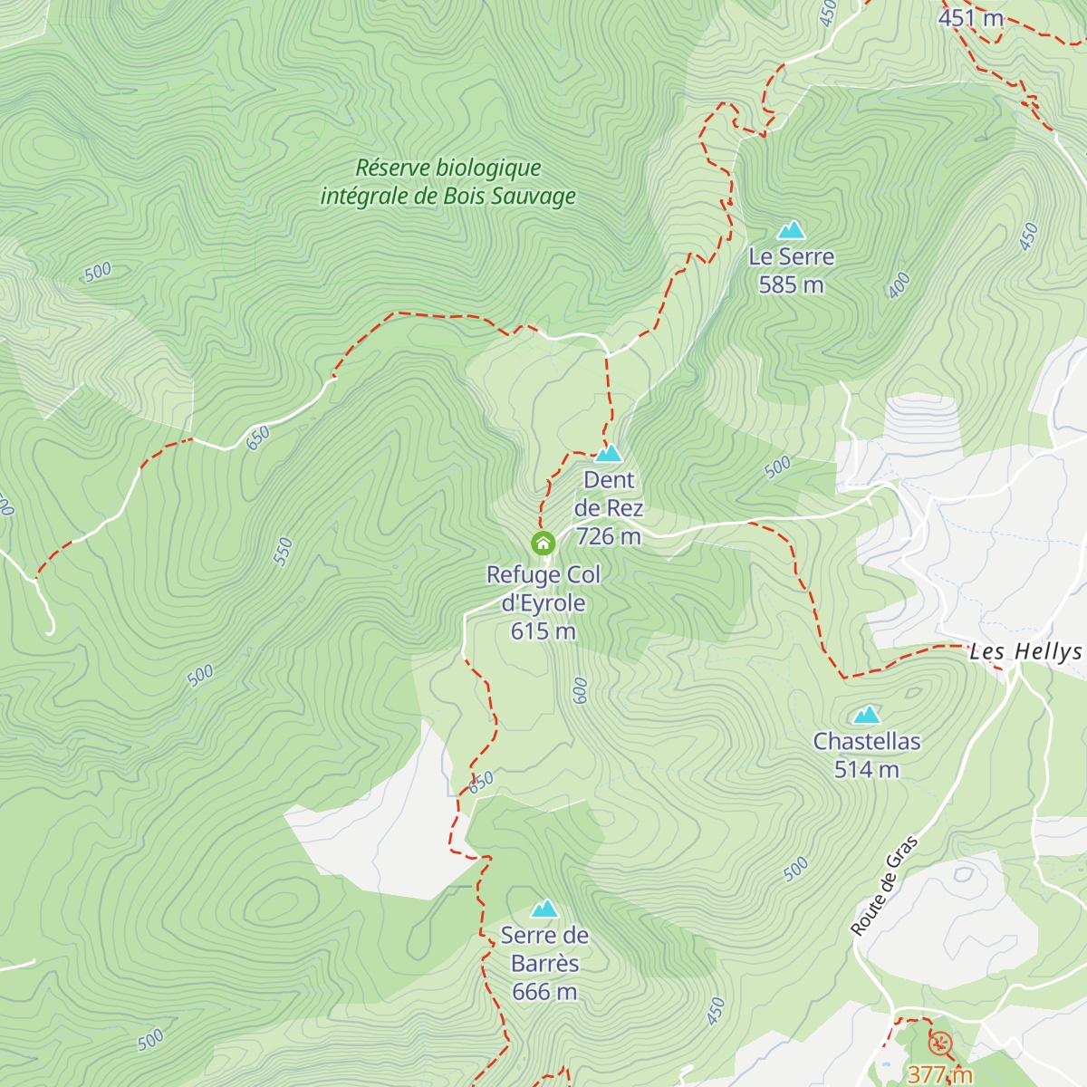 Refuge Col d'Eyrole map