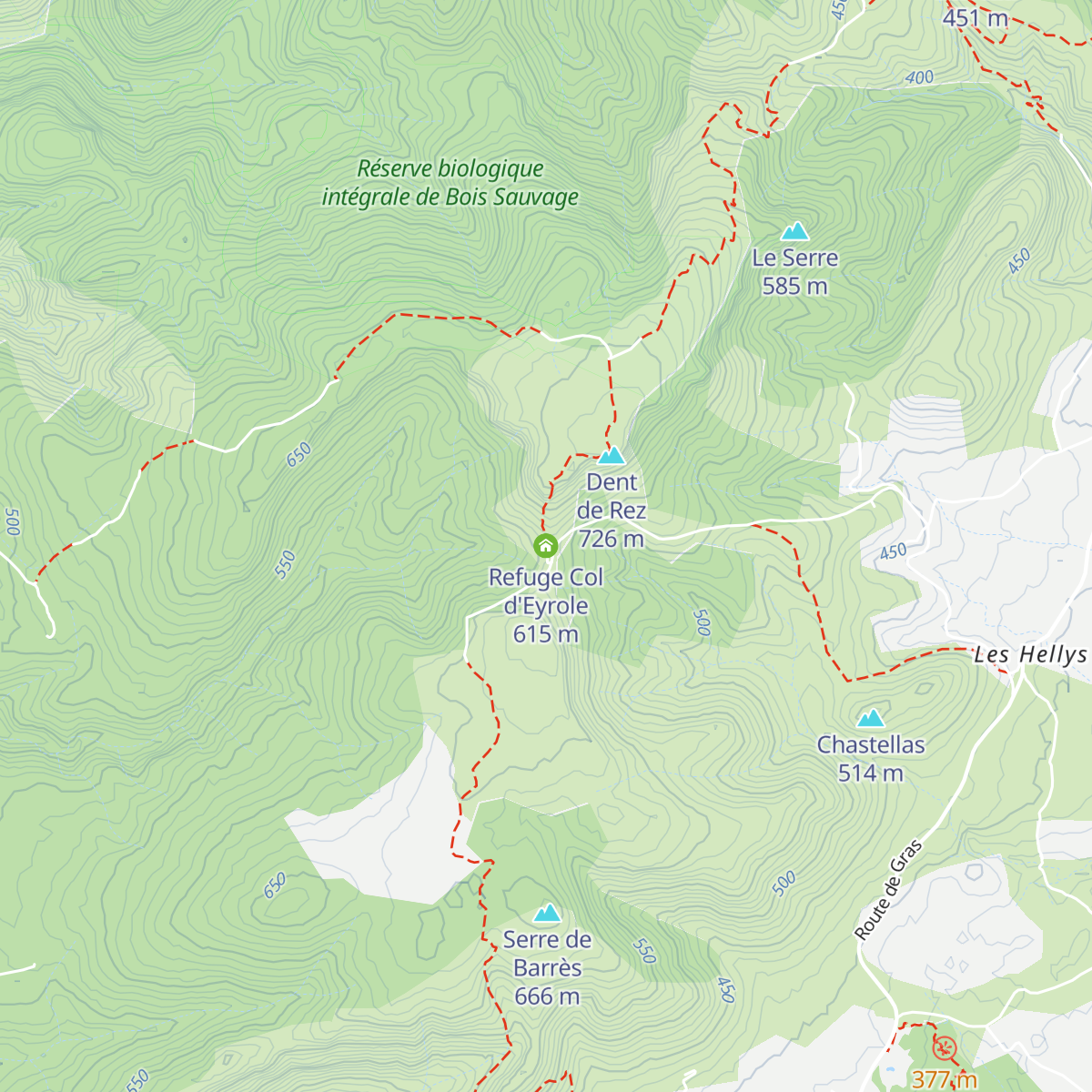 Refuge Col d'Eyrole map