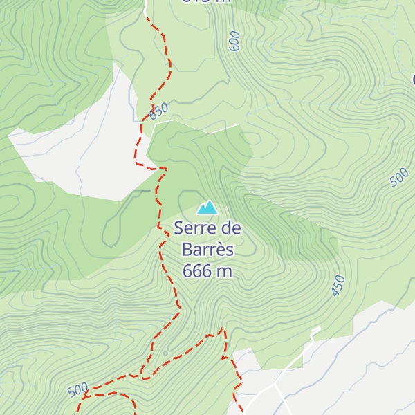 Map of Serre de Barrès