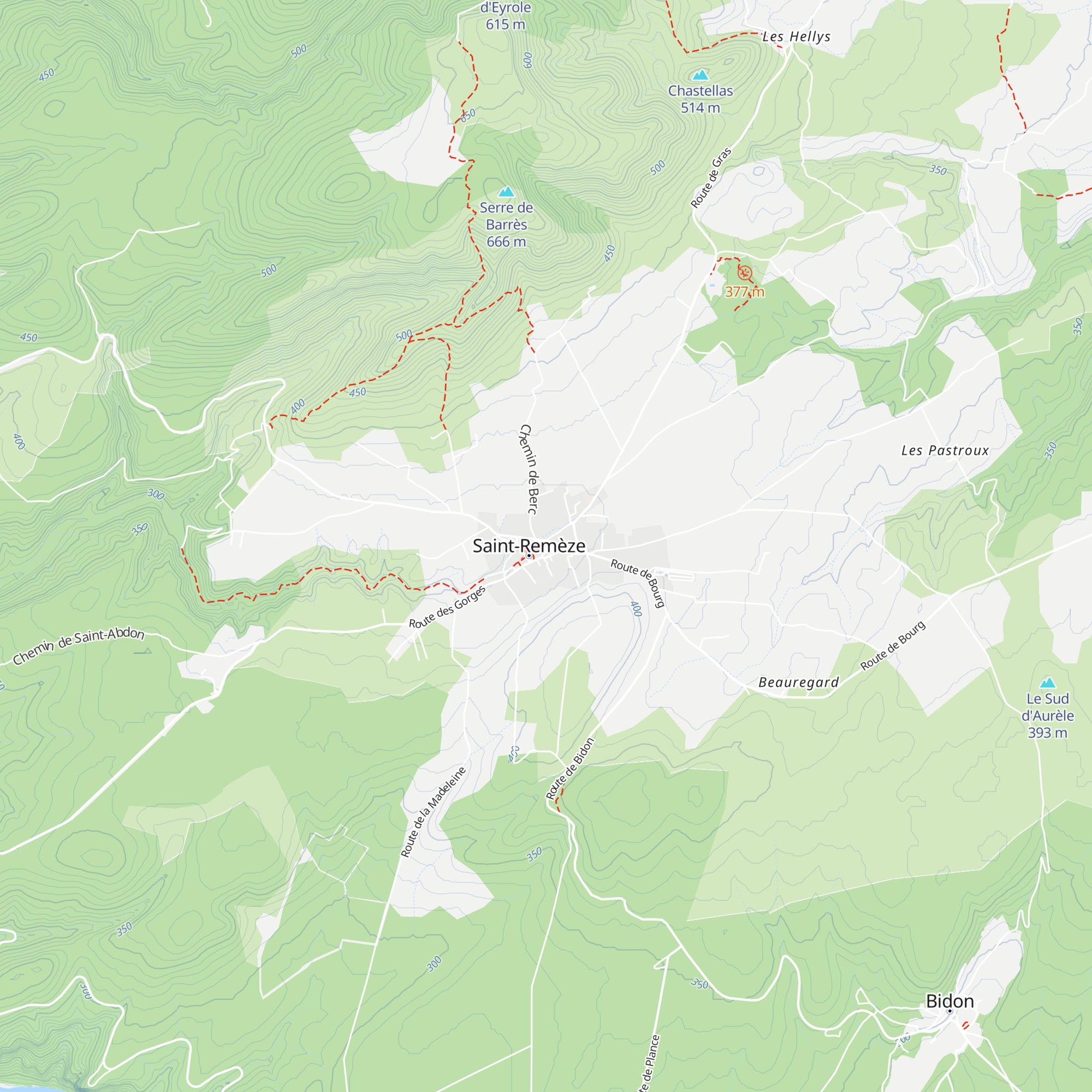 Gîte d'étape de Saint-Remèze map
