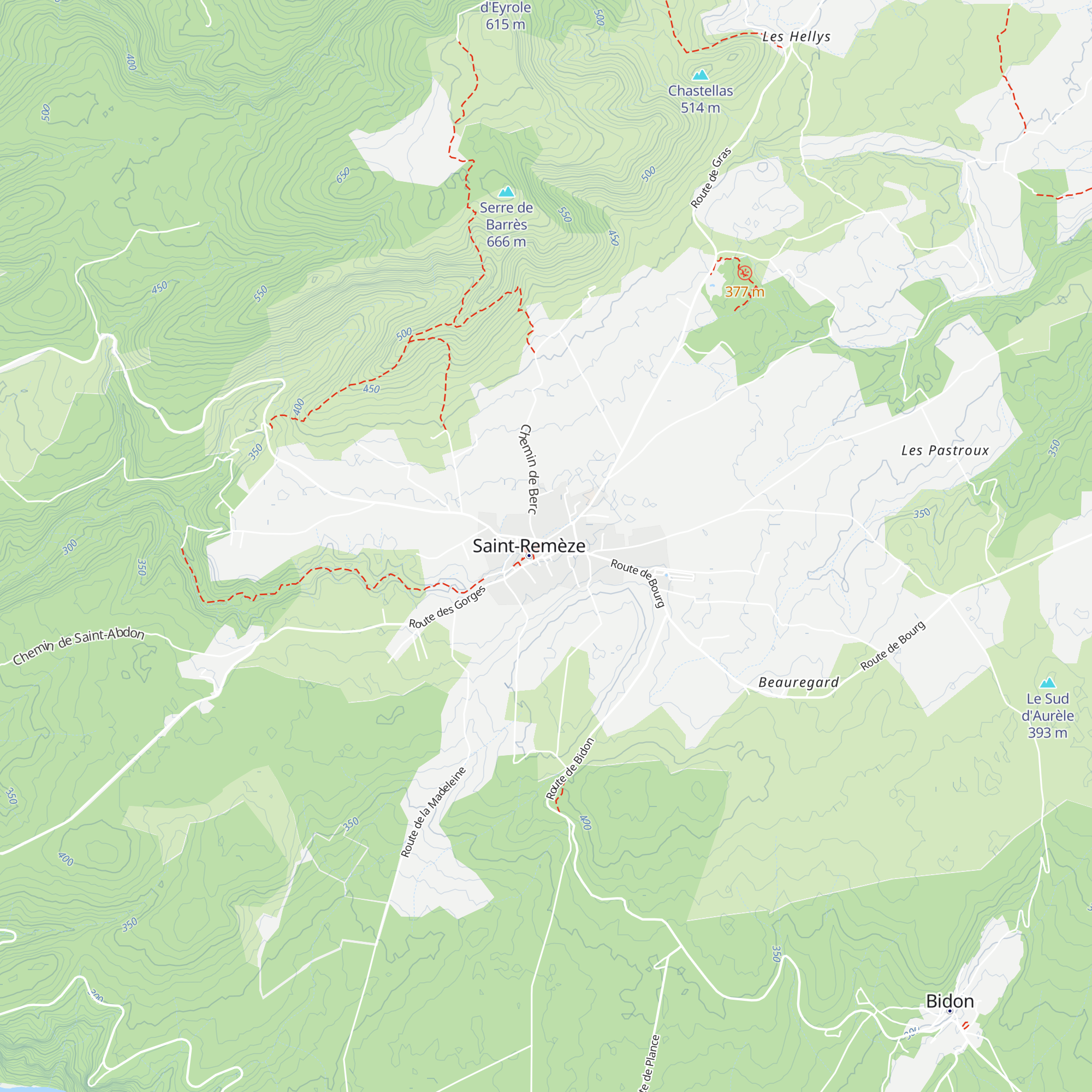 Gîte d'étape de Saint-Remèze map