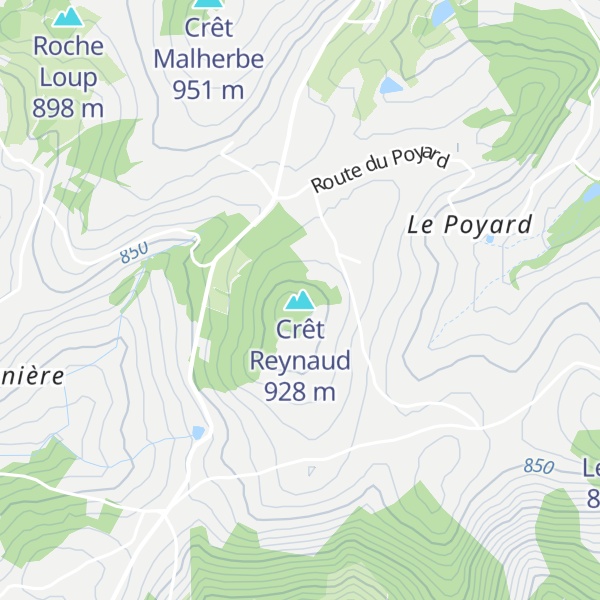 Map of Crêt Reynaud