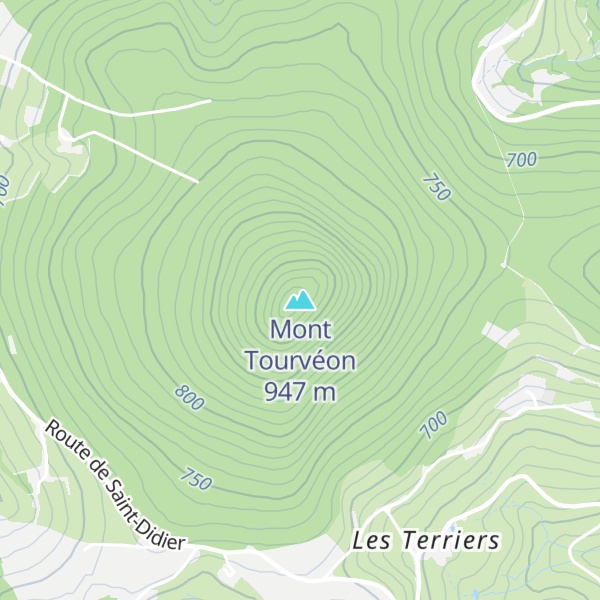 Map of Mont Tourvéon