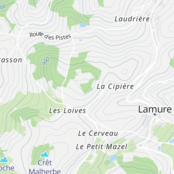 Map of Crêt des Séchères Est