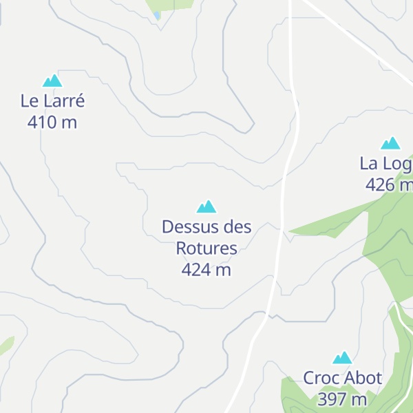 Map of Dessus des Rotures