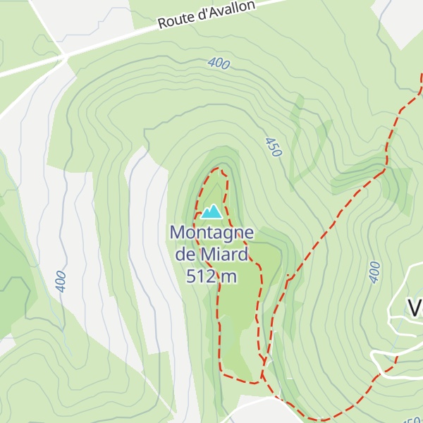 Map of Montagne de Miard