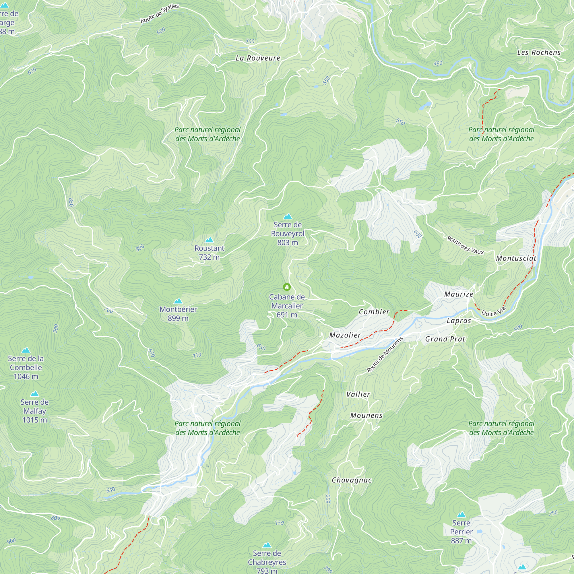 Cabane de Marcalier map