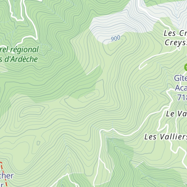 Map of Serre de pied de boeuf