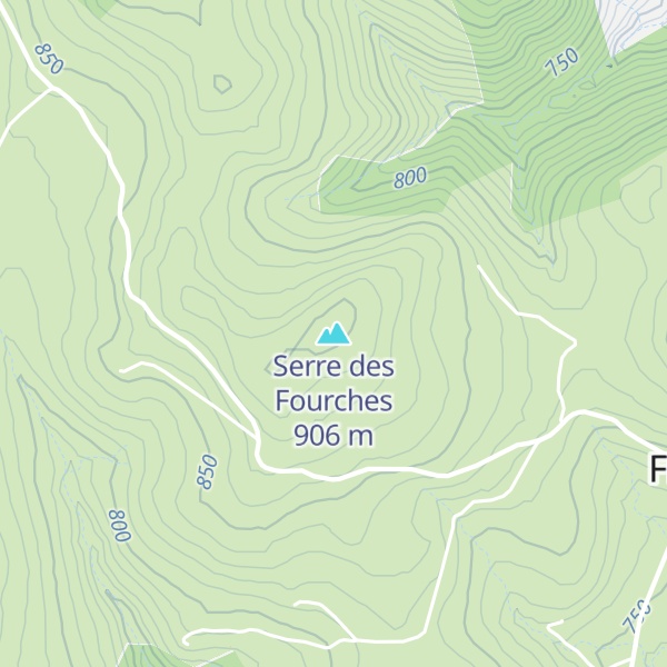 Map of Serre des Fourches