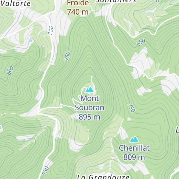 Map of Mont Soubran