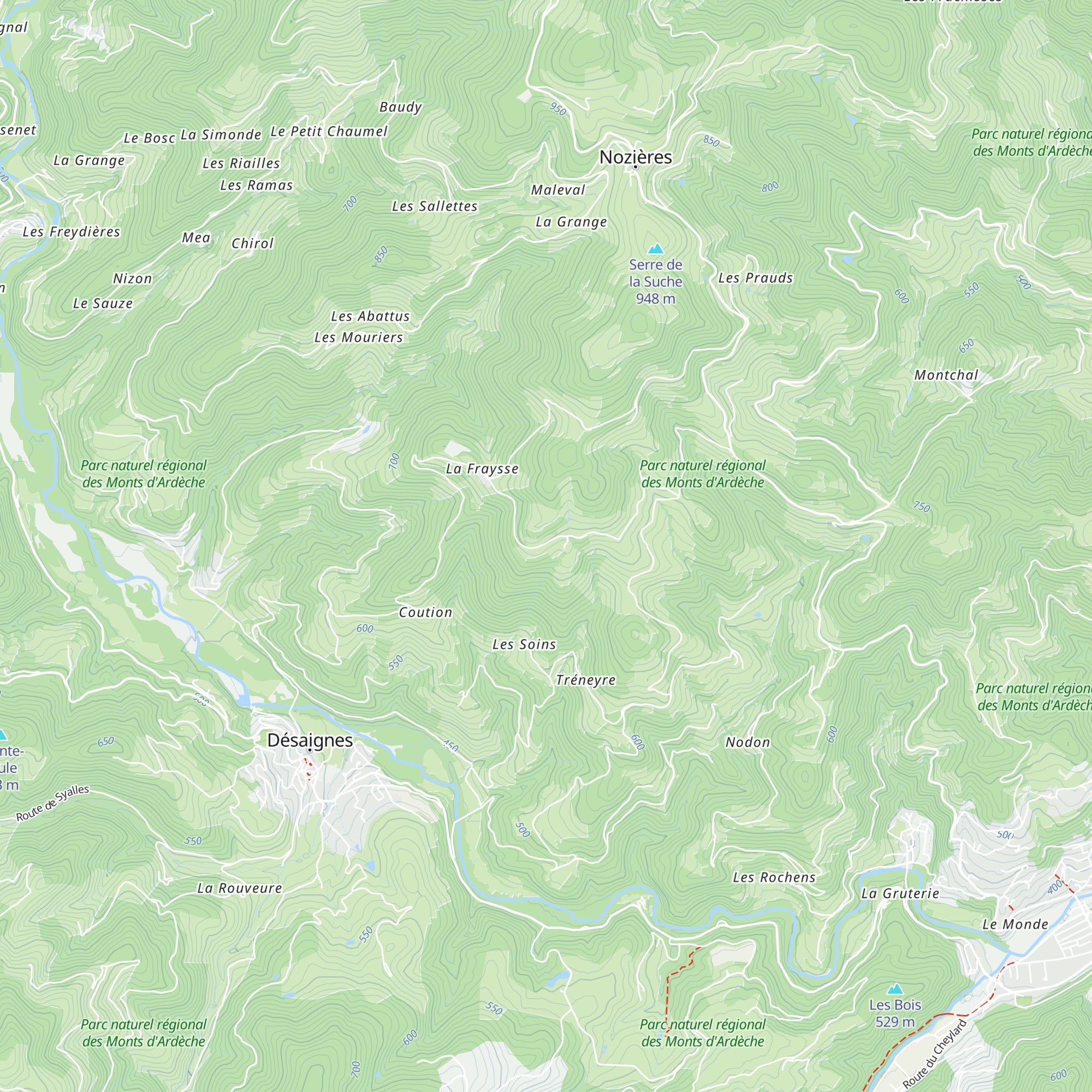 Gîte de Fontfreyde map