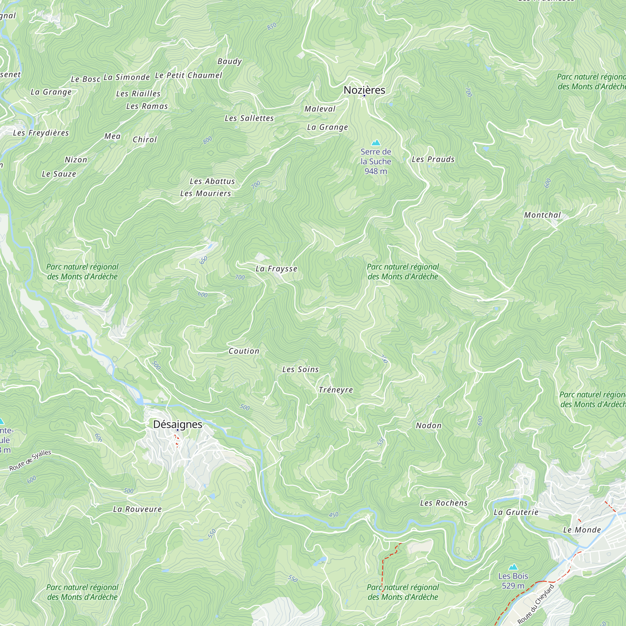 Gîte de Fontfreyde map