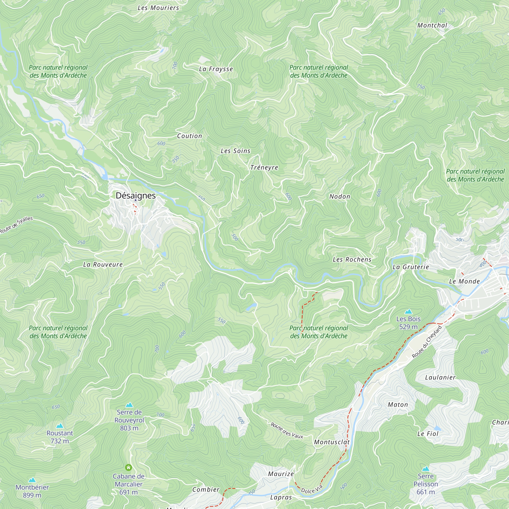 Gîte d'étape Le Vergier map