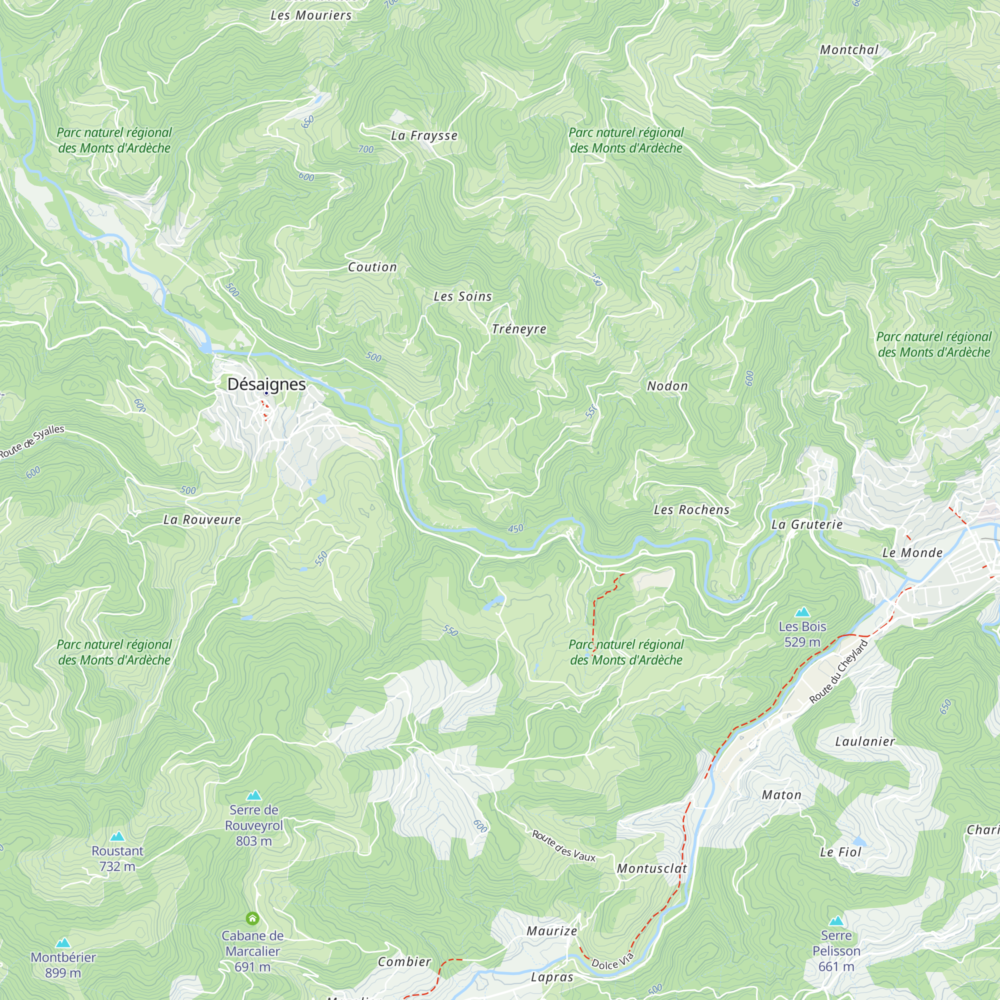 Gîte d'étape Le Vergier map