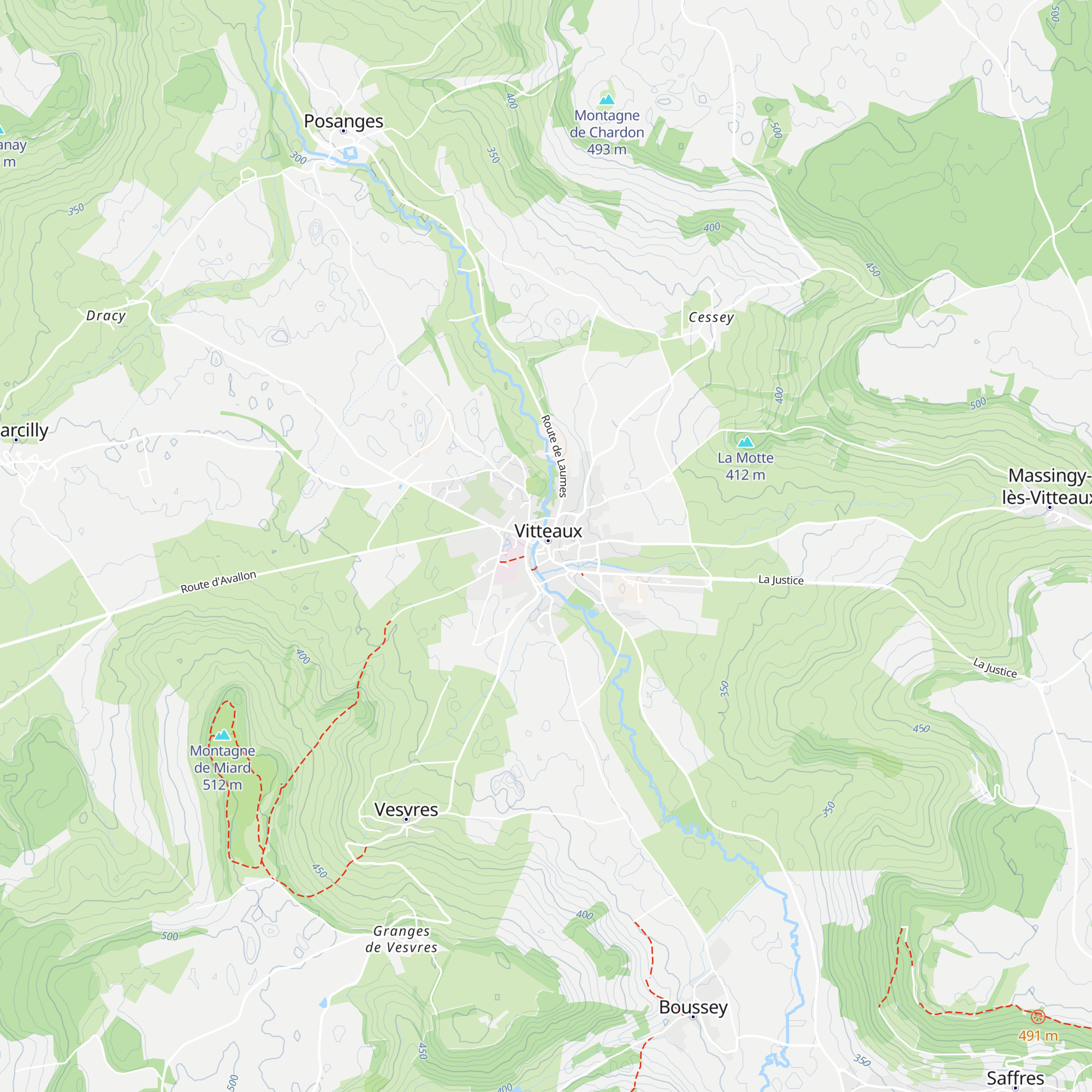 Office de Tourisme du canton de Vitteaux map