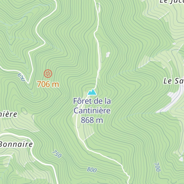 Map of Fôret de la Cantinière