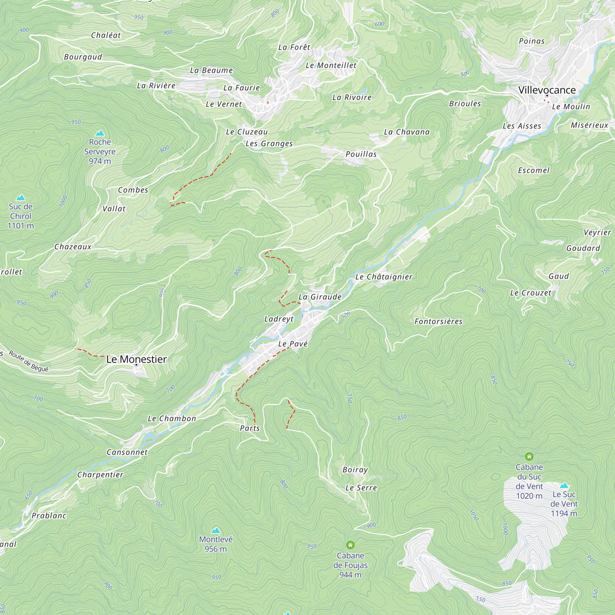 Gîtes Hémard map