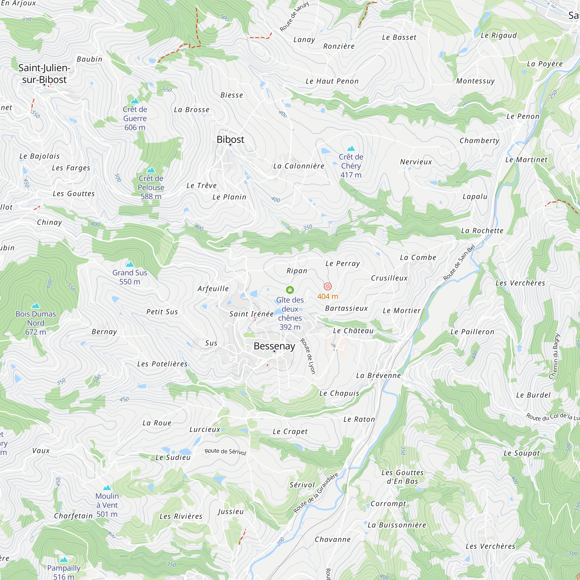 Gîte des deux chênes map