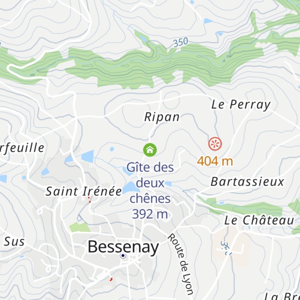 Map of Gîte des deux chênes