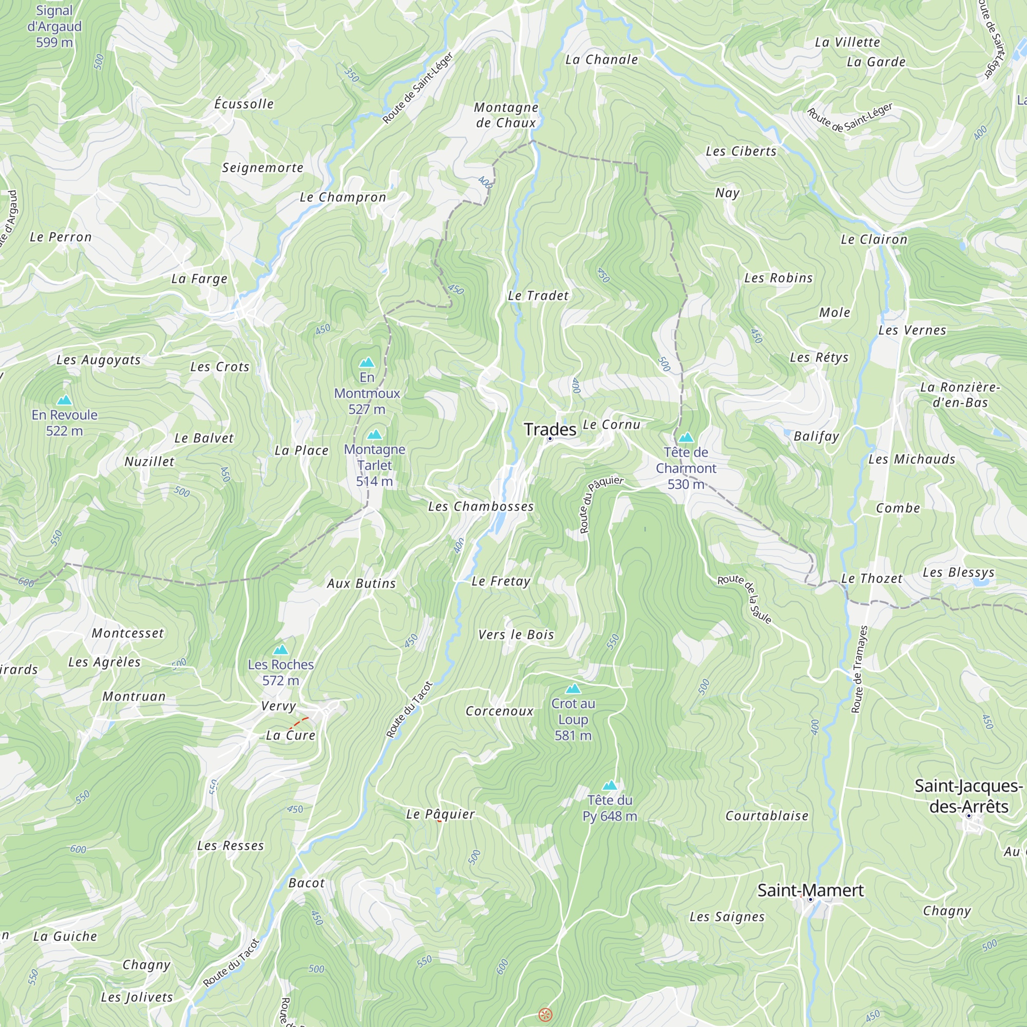 Gîtes map