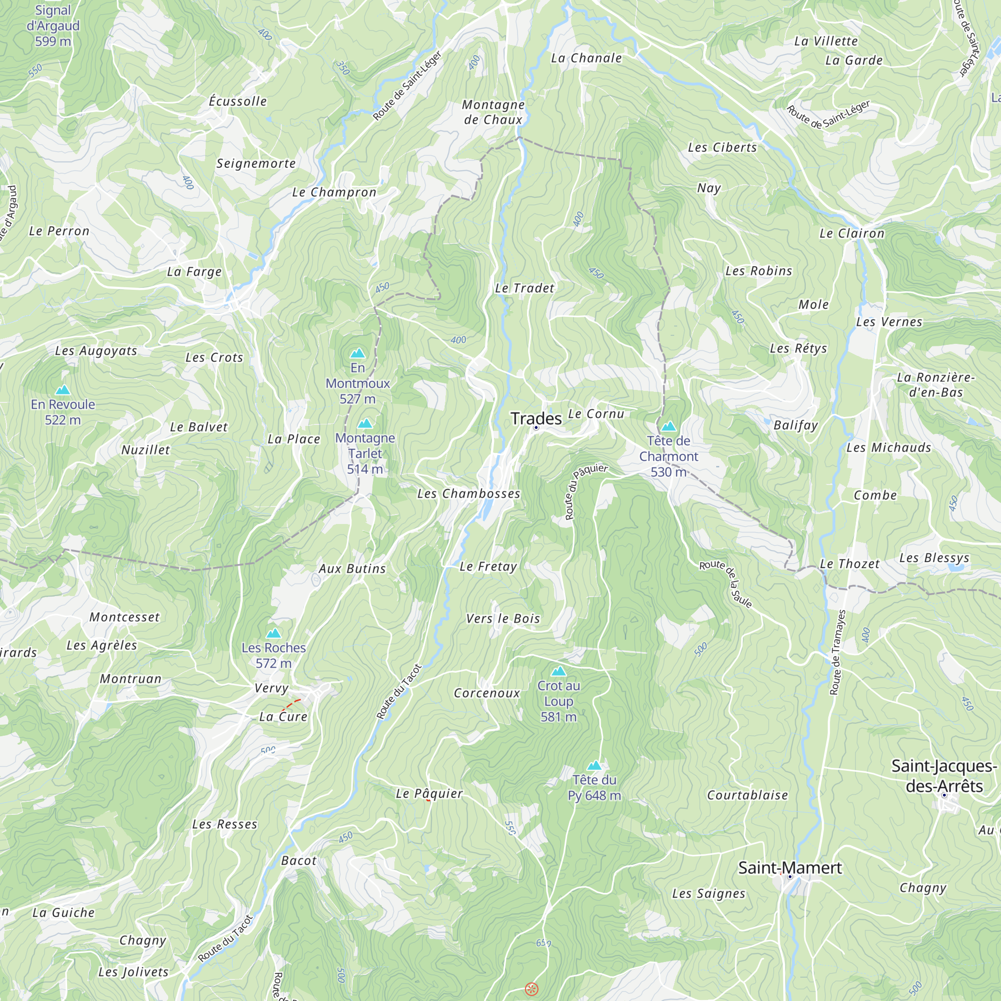 Gîtes map