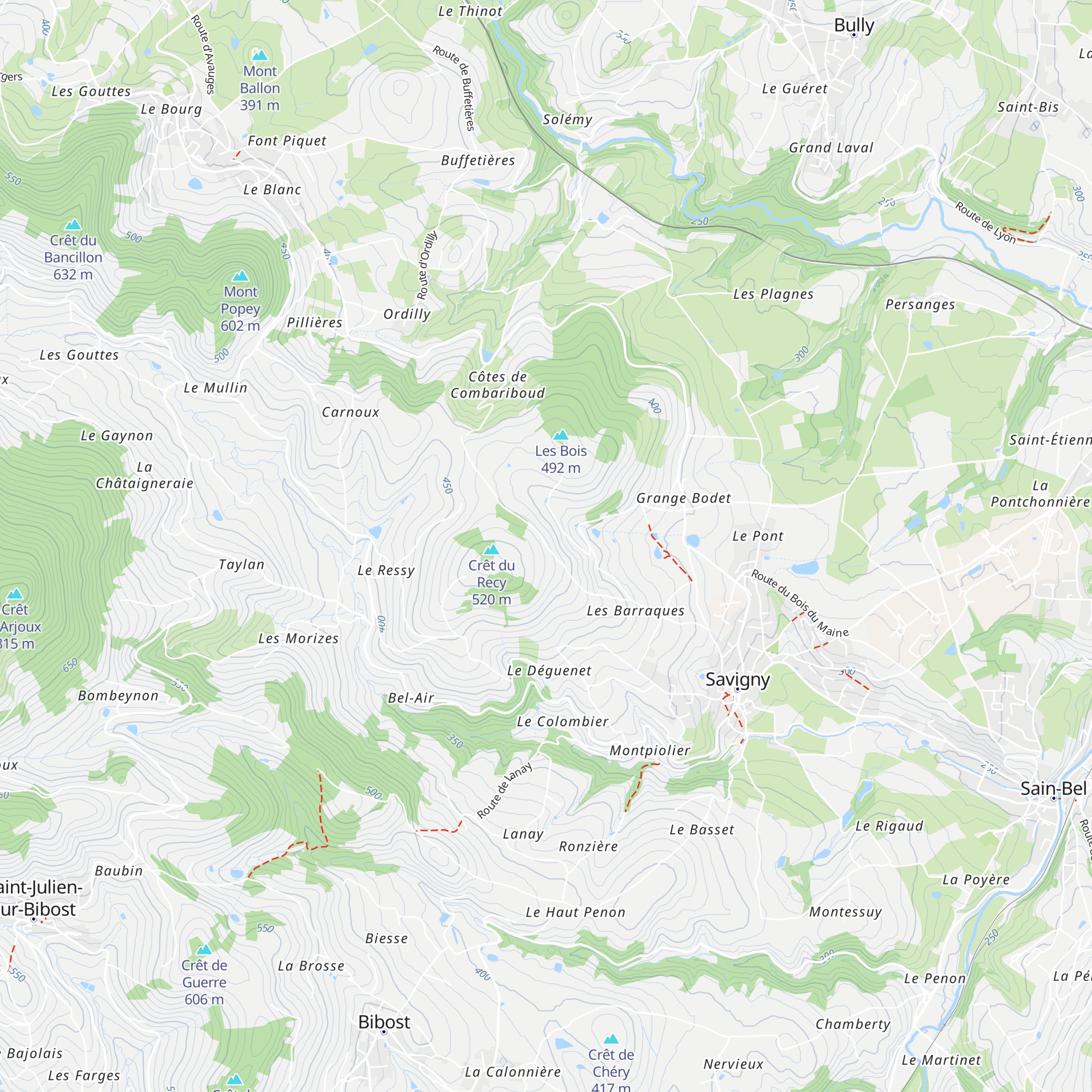 Cabane de vignes map