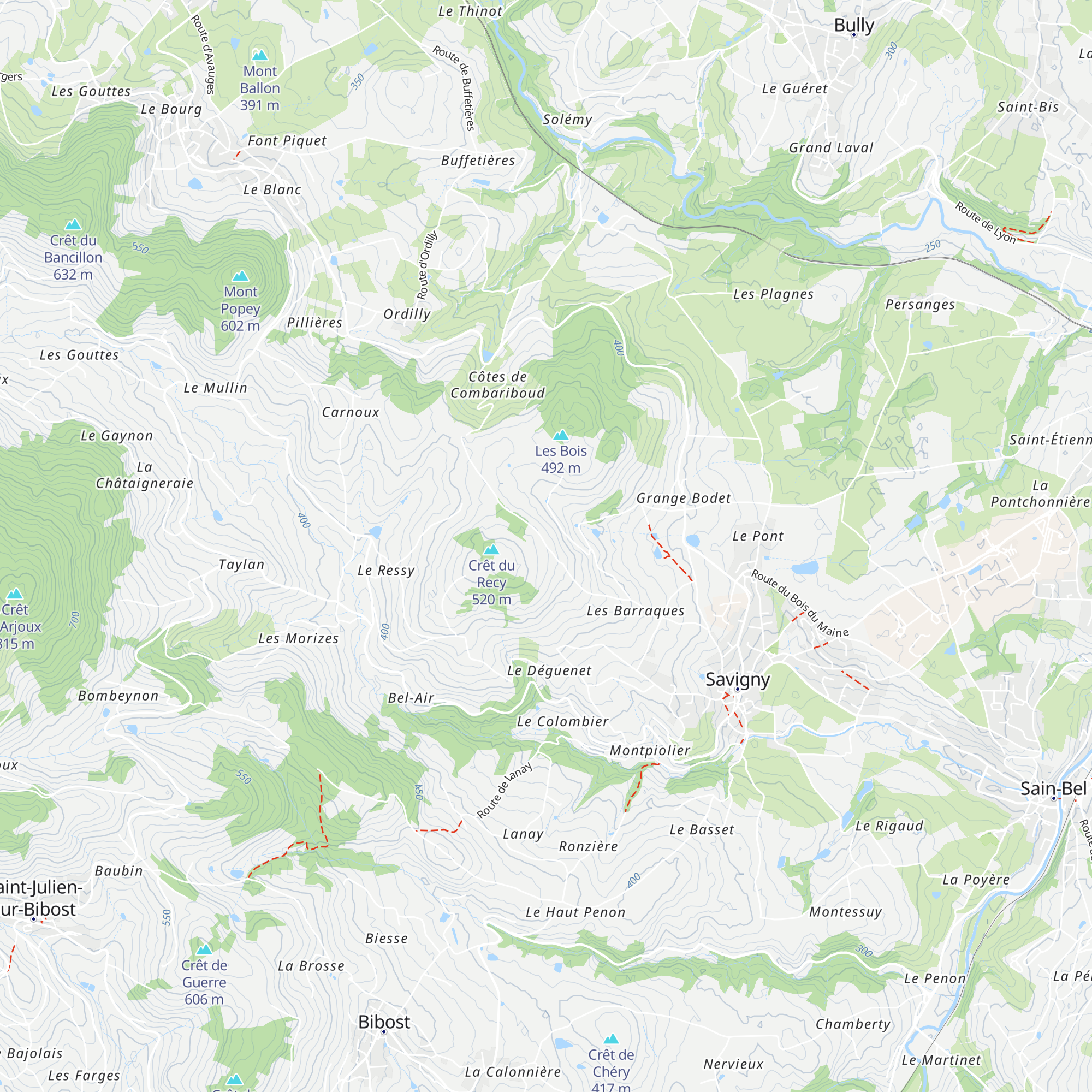 Cabane de vignes map