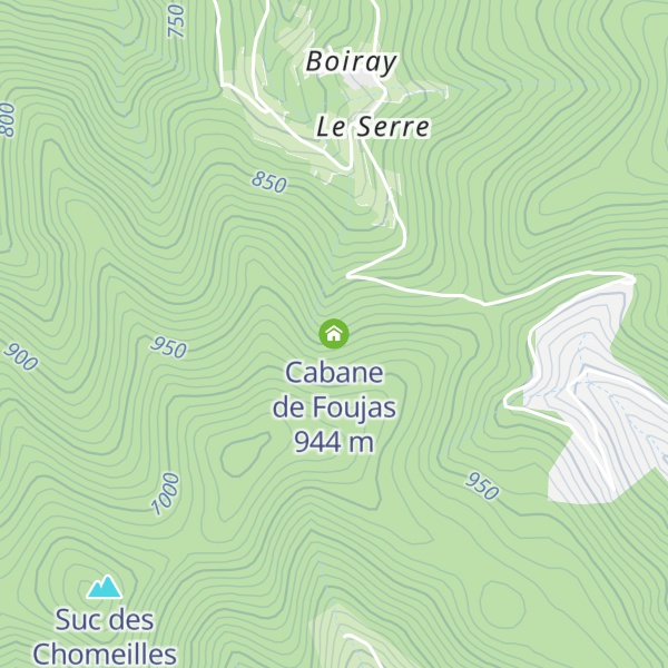 Map of Cabane de Foujas