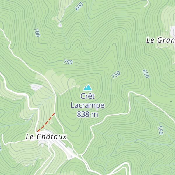 Map of Crêt Lacrampe