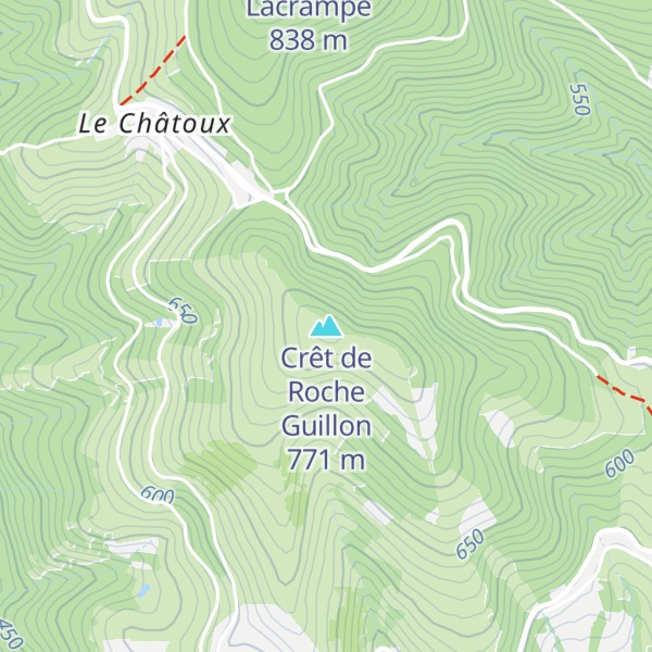 Map of Crêt de Roche Guillon