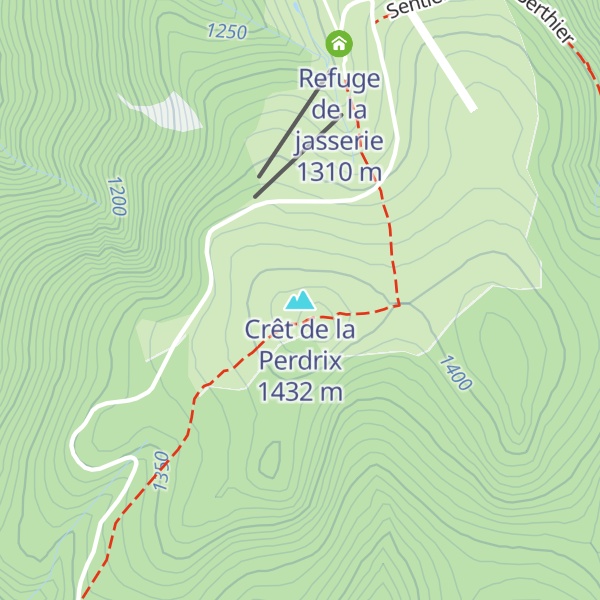 Map of Crêt de la Perdrix