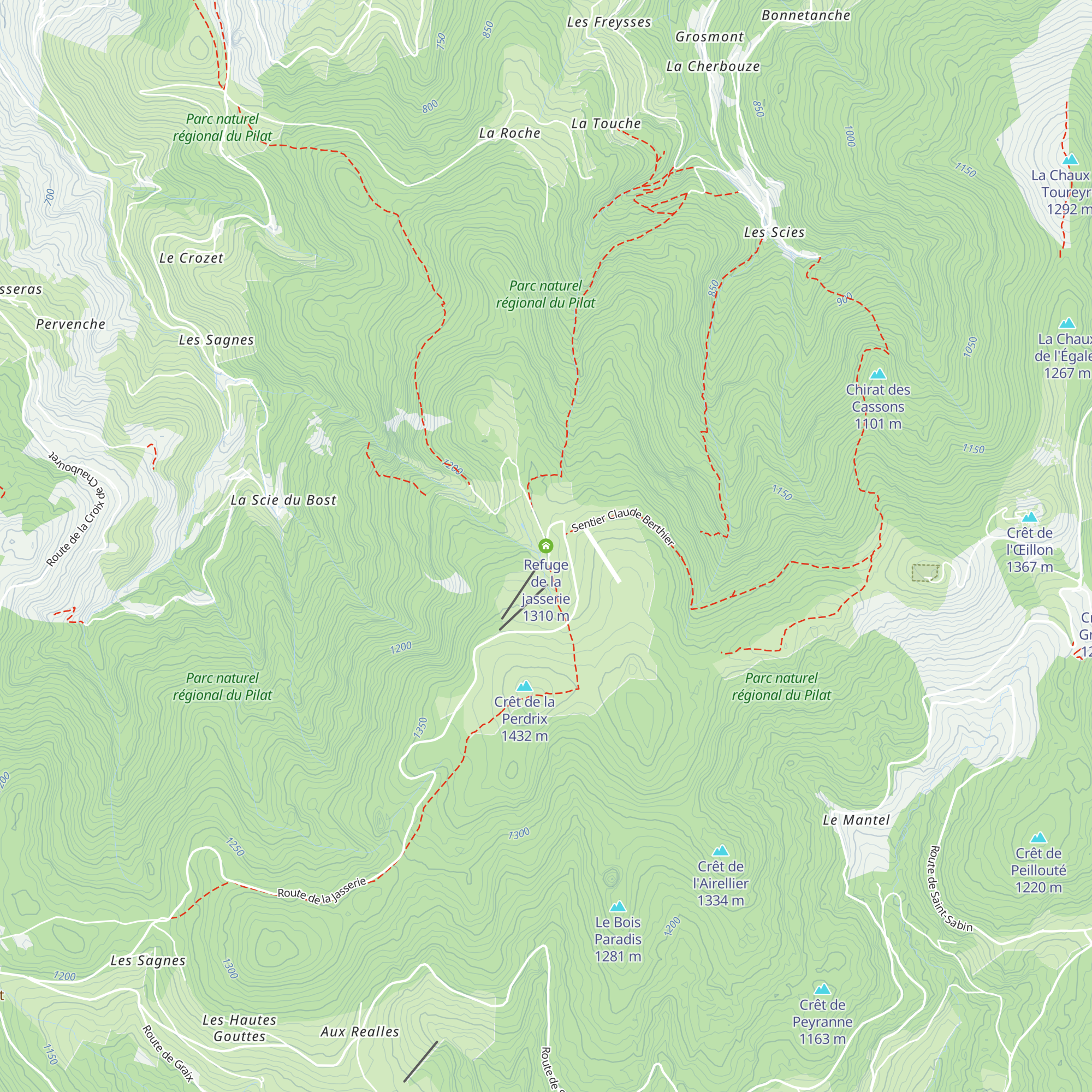 Refuge de la jasserie map