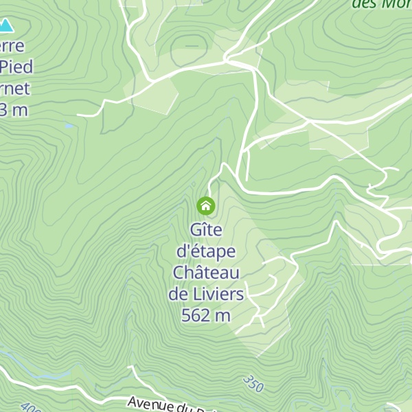 Map of Gîte d'étape Château de Liviers