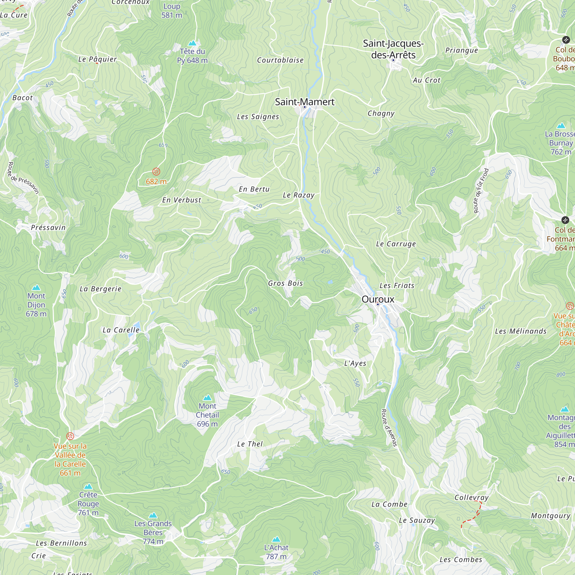Gîte et chambres d'hôtes de Gros Bois map
