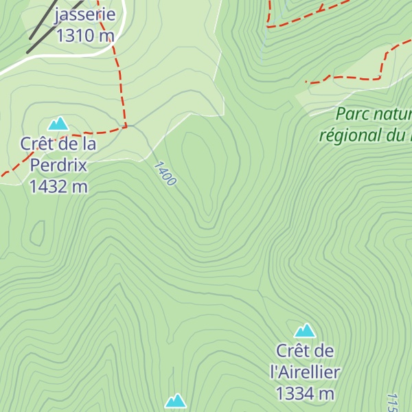 Map of Crêt de la Chèvre