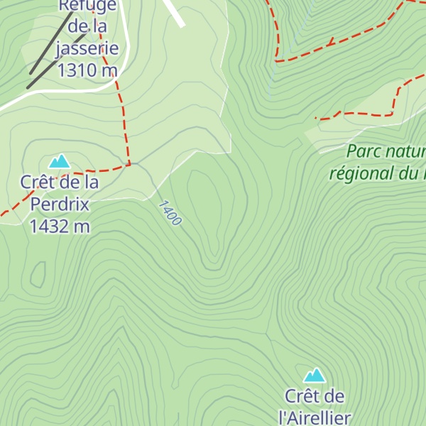 Map of Crêt de l'Arnica