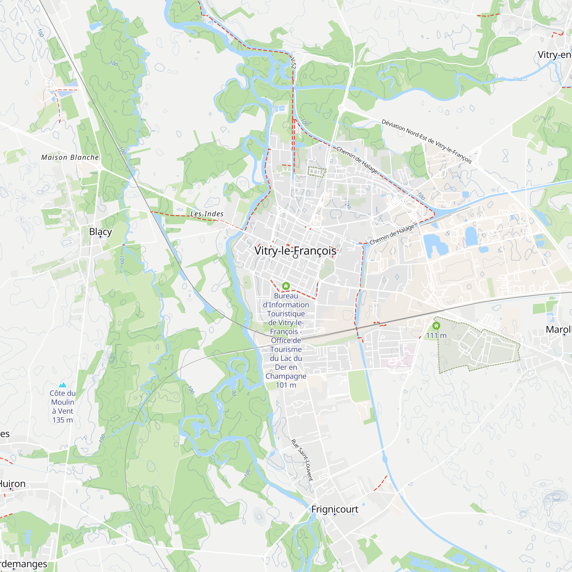 Bureau d'Information Touristique de Vitry-le-François - Office de Tourisme du Lac du Der en Champagne map