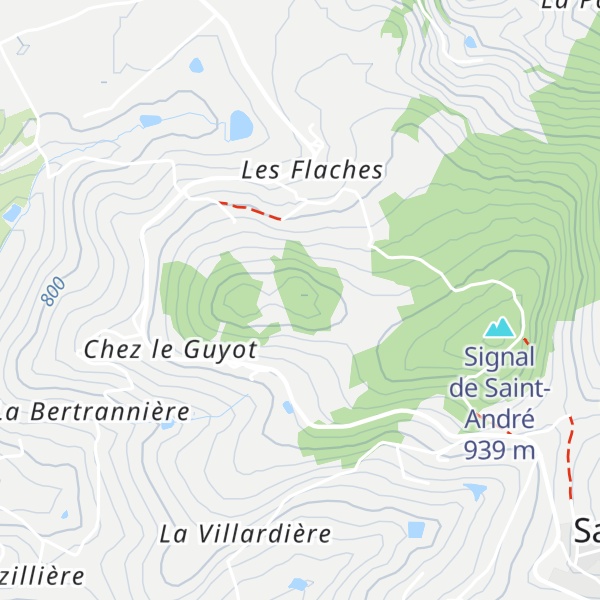 Map of Crêt Pelossier