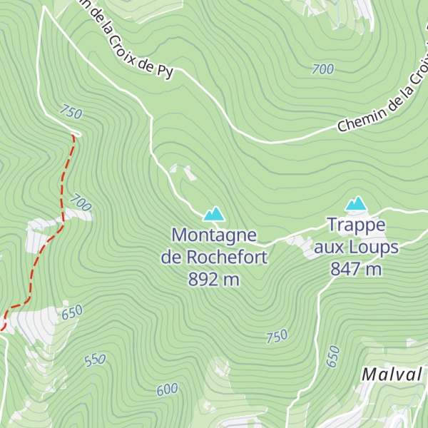 Map of Montagne de Rochefort