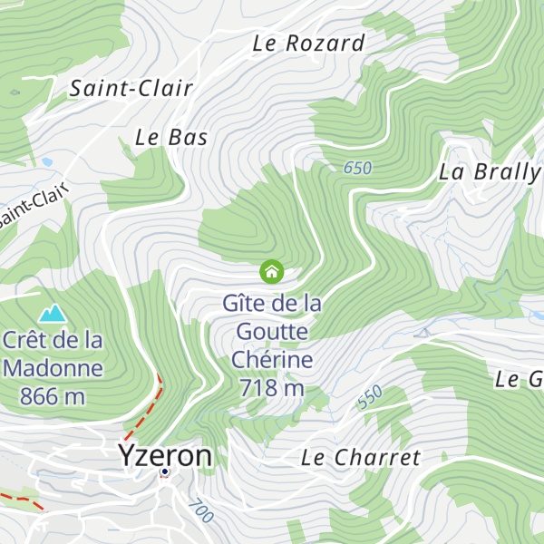 Map of Gîte de la Goutte Chérine