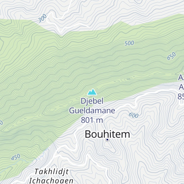 Map of Djebel Gueldamane