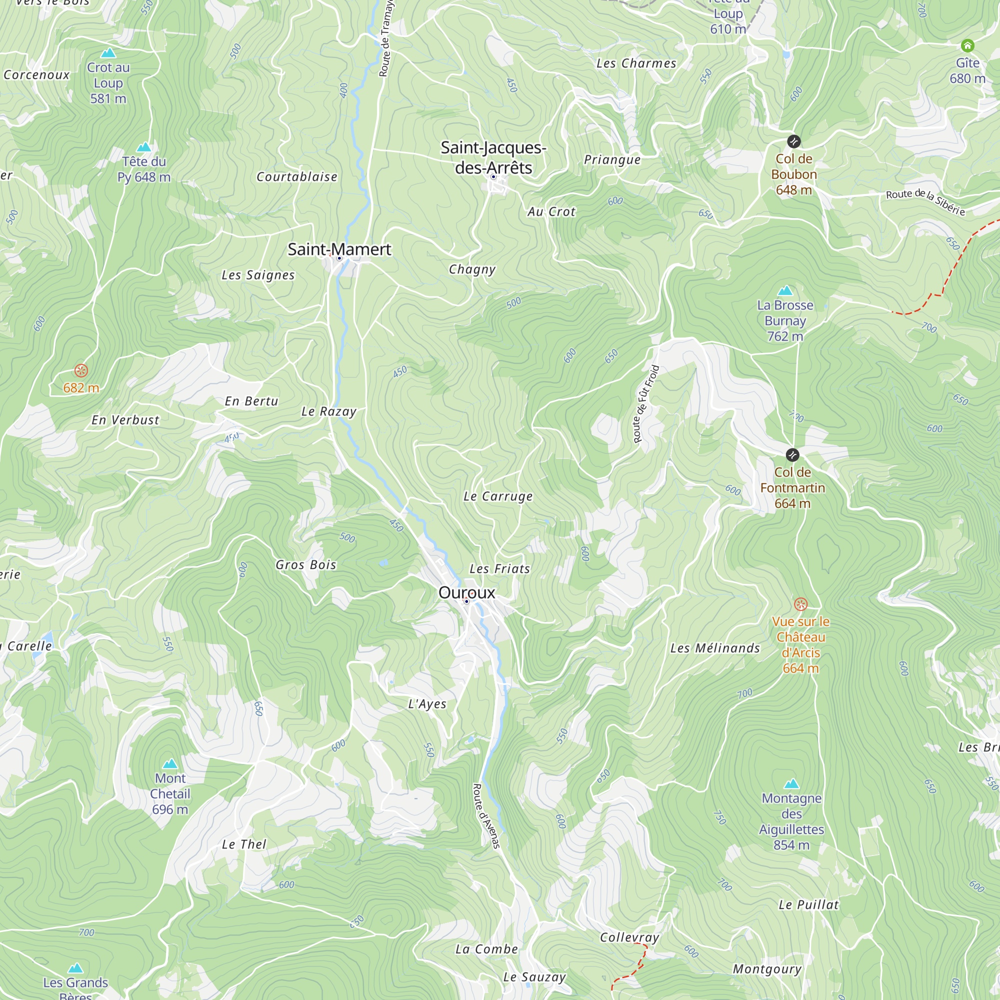 Gîte du Carruge map
