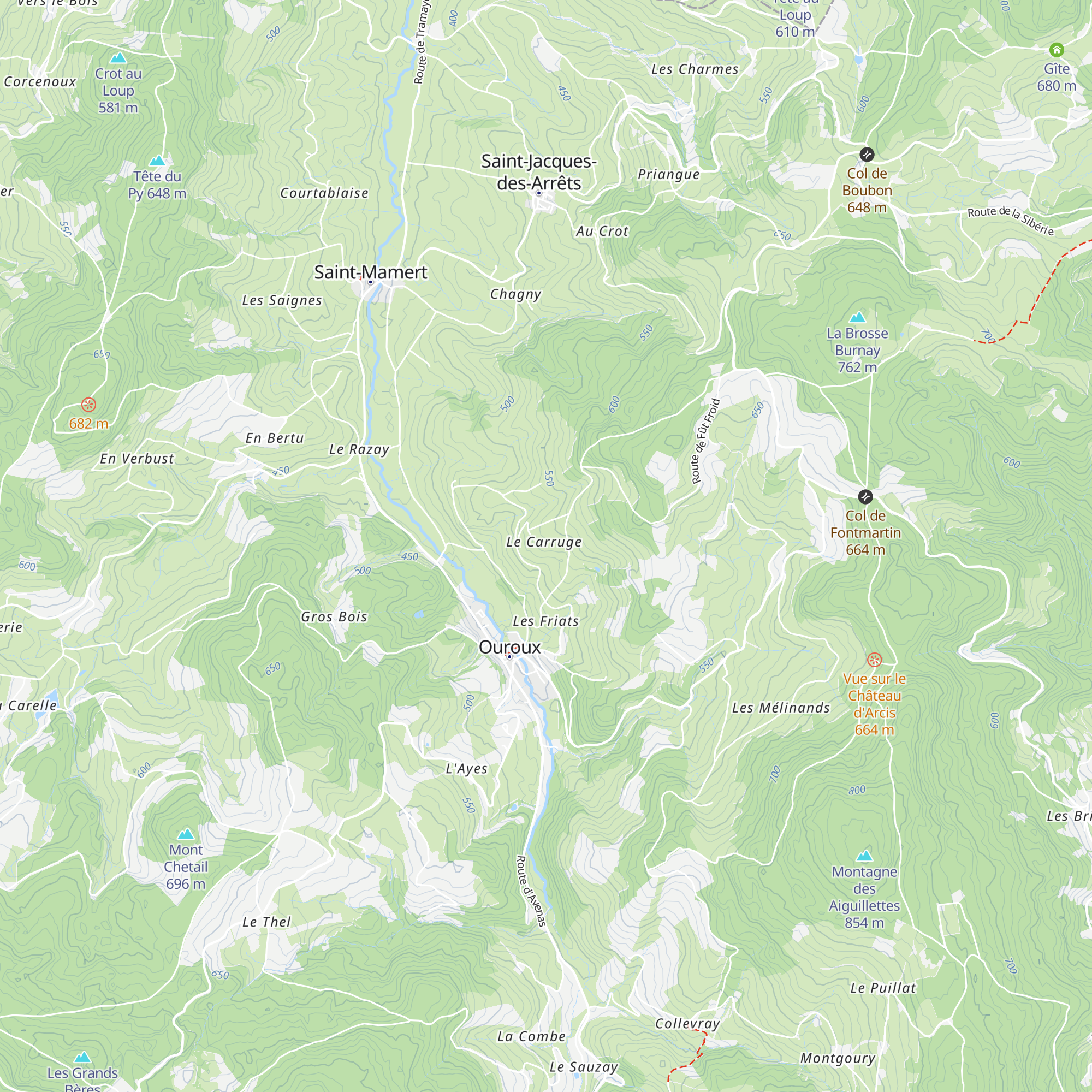Gîte du Carruge map