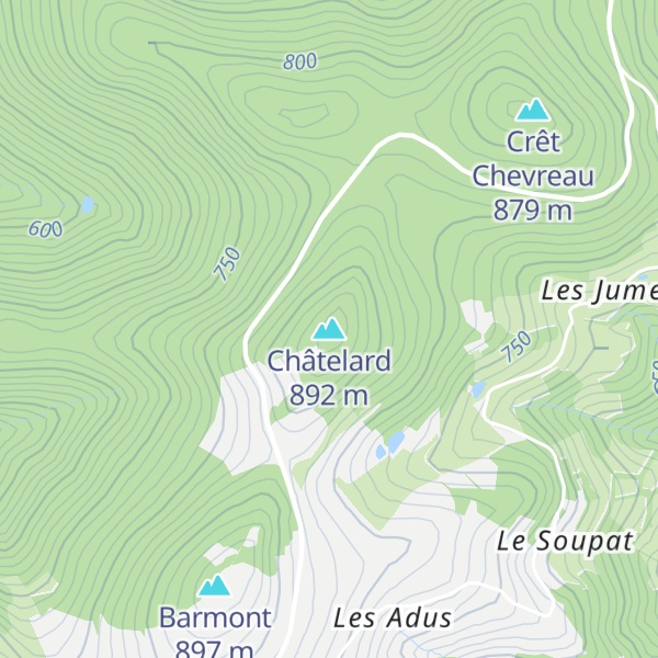 Map of Châtelard