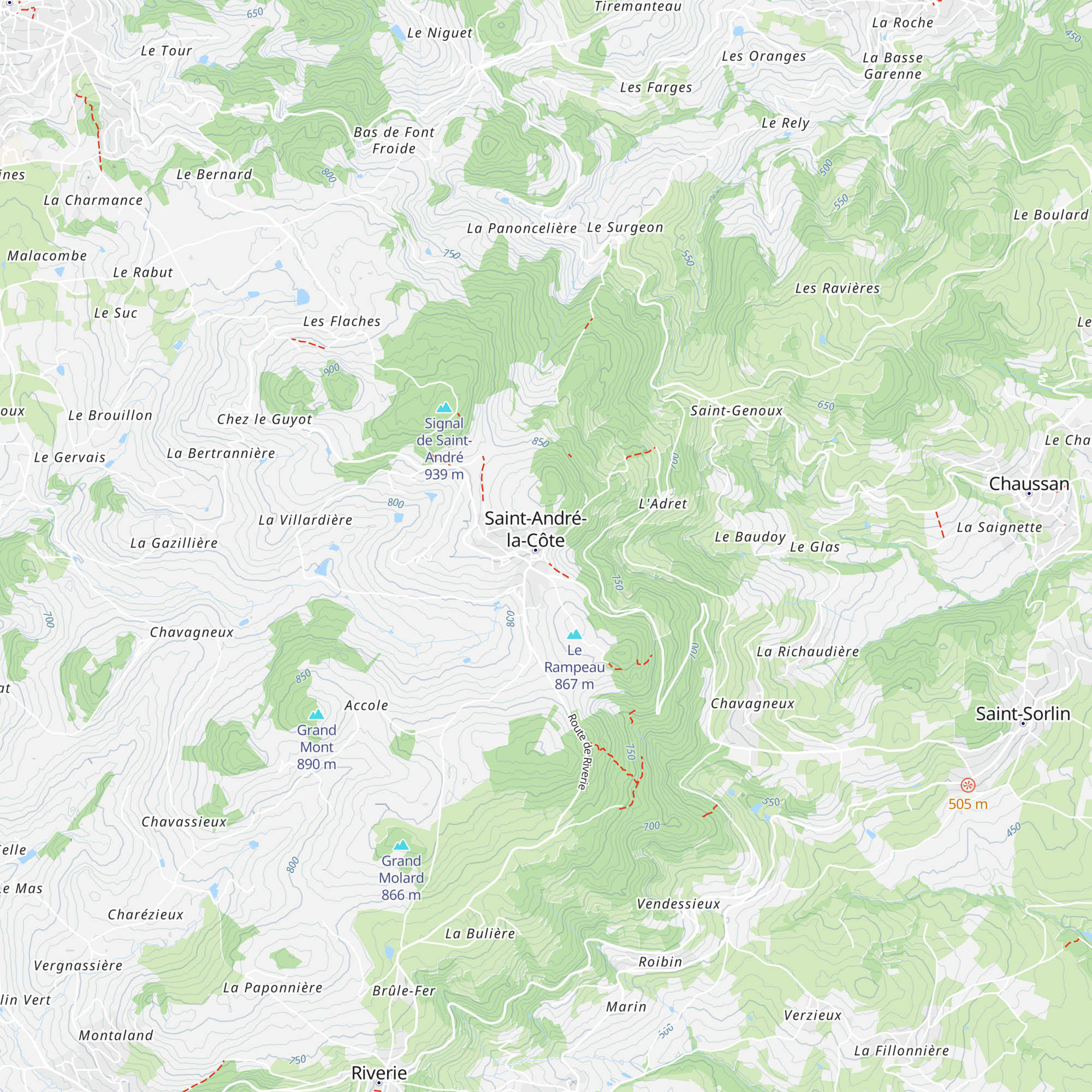 Gîte de Font-Bénite map