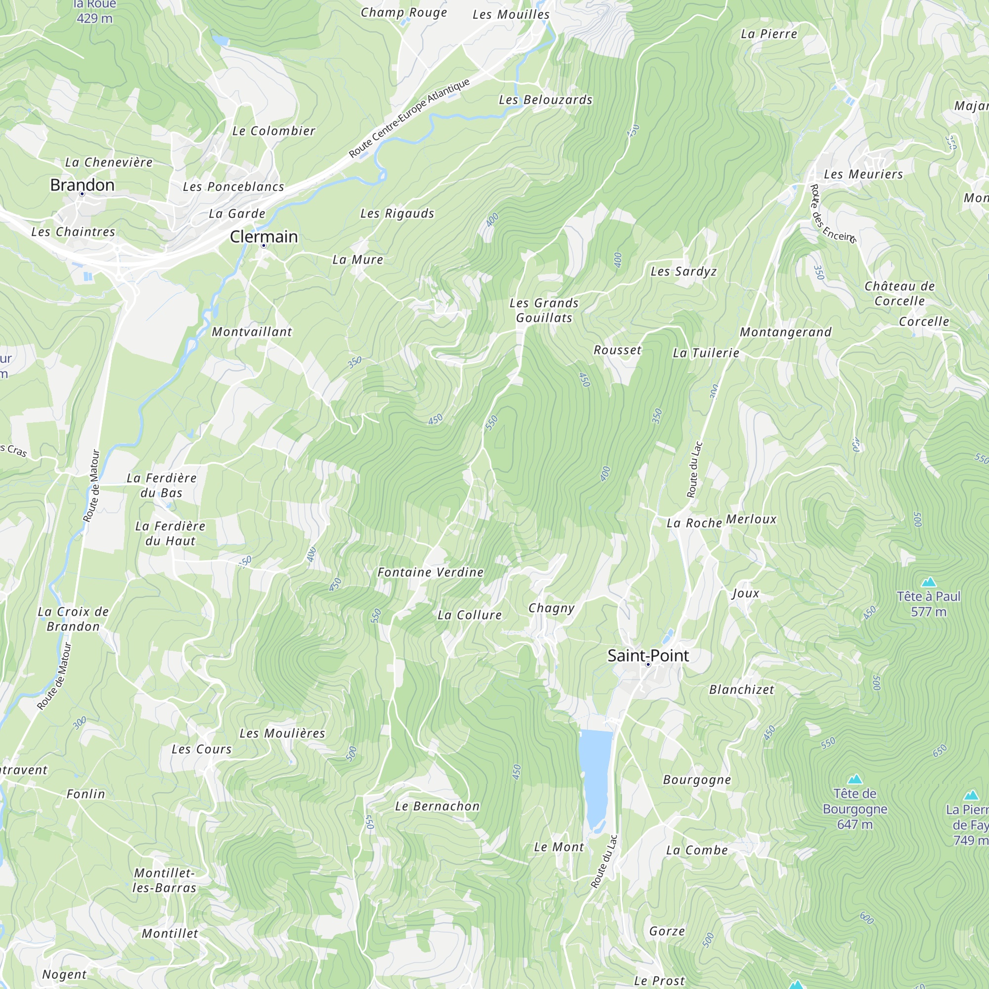 Gîte de Champ de Brand map