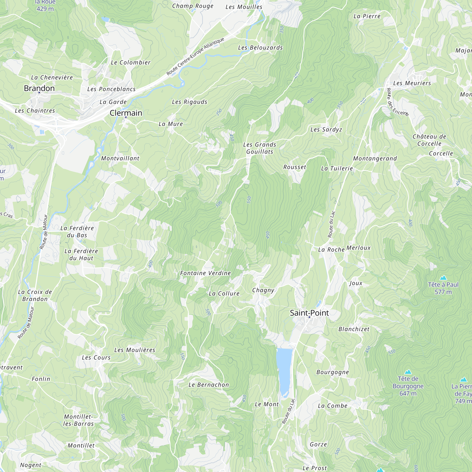 Gîte de Champ de Brand map
